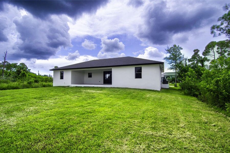 Back View- Backyard patio