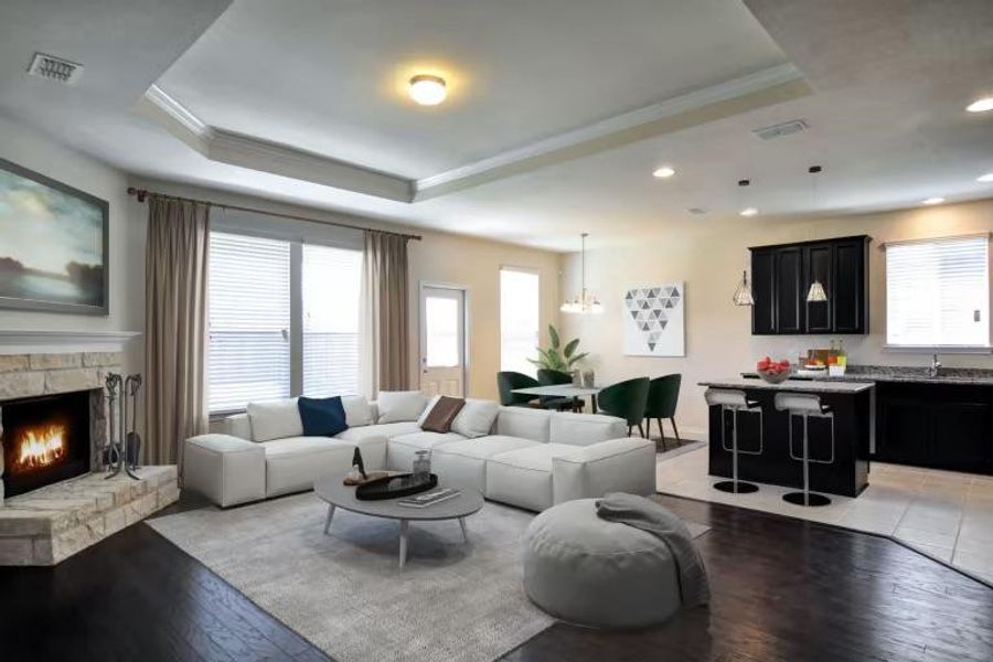 Photo of Centex model home with same floor plan, not of actual home listed.