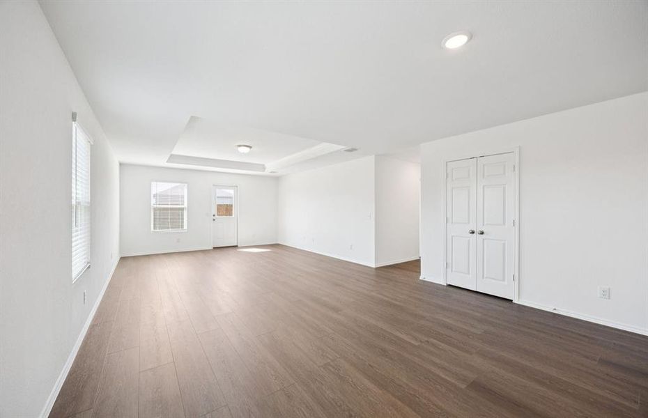 Spacious gathering room with large windows Spacious gathering room with large windows