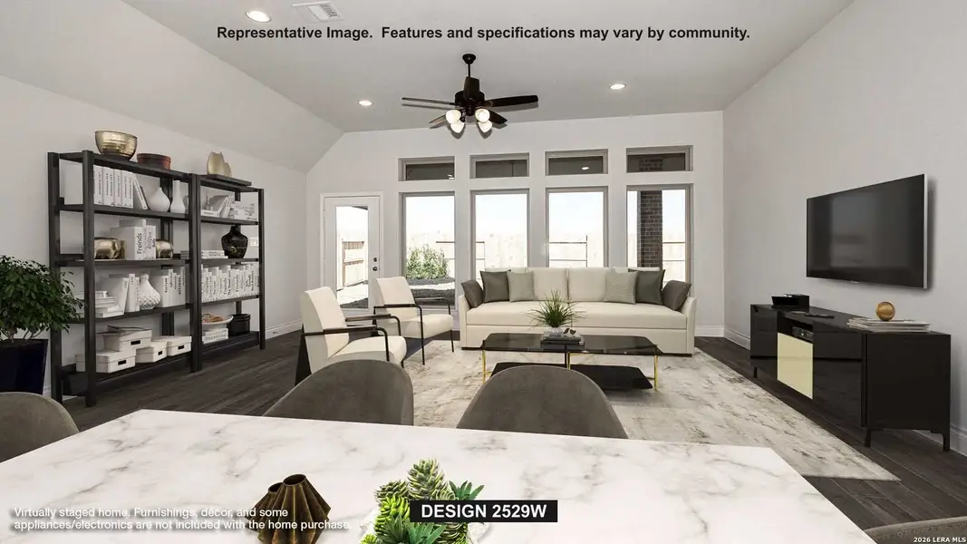 Furnished interior view inside a new home in Meadows of Mill Creek, Seguin (Image 5).