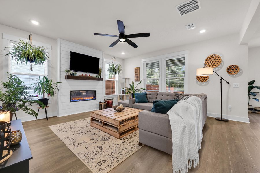 Furnished interior view inside a new home in Jasmine Point at Lakes of Cane Bay, Summerville (Image 6).