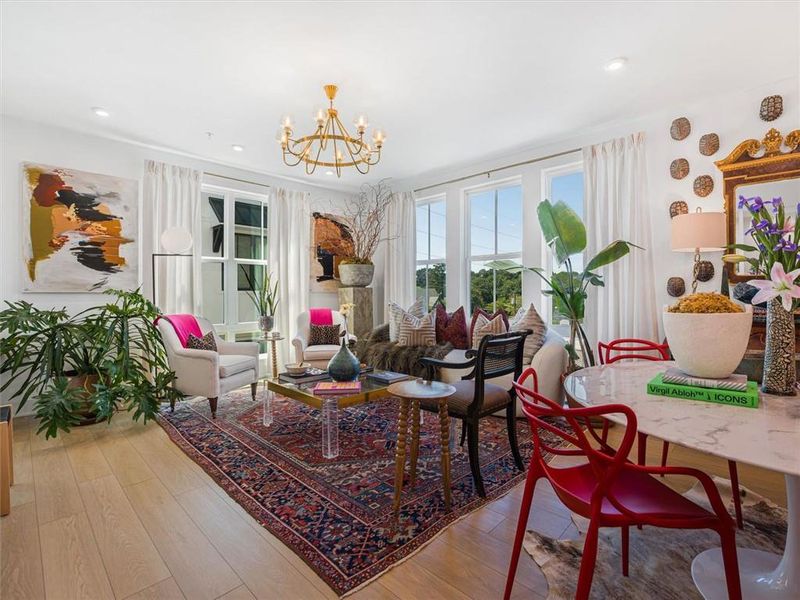 Furnished interior view inside a new home in , Atlanta (Image 12).
