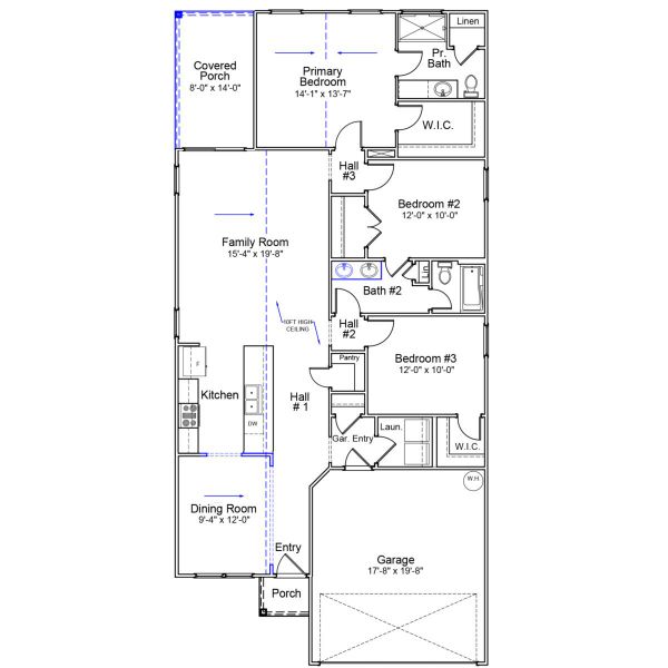 2D floor plan layout of this home in Killians Crossing, Blythewood, SC (Image 2). 2D floor plan layout of this home in Killians Crossing, Blythewood, SC (Image 2).