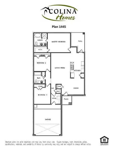 2D floor plan layout of this home in Splendora Fields, Splendora, TX (Image 6).