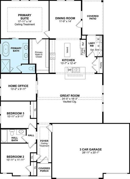 The Juniper III floor plan by K. Hovnanian Homes. 1st Floor Shown. *Prices, plans, dimensions, features, specifications, materials, and availability of homes or communities are subject to change without notice or obligation.