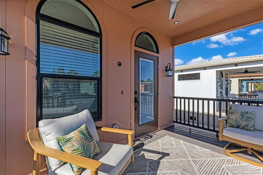 Exterior details and patio area of a home in , North Port (Image 21).