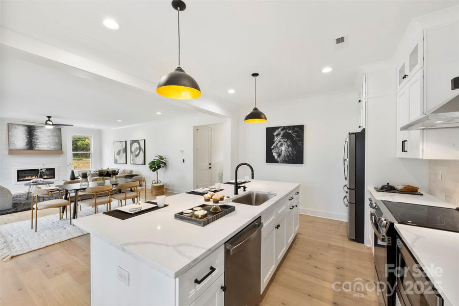 Furnished interior view inside a new home in , Belmont (Image 27).