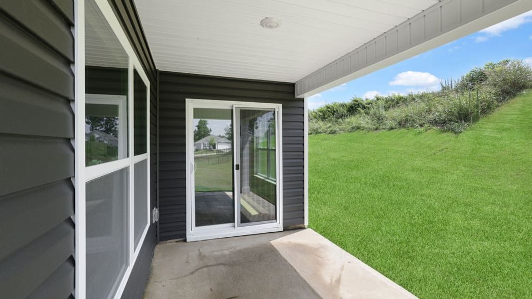 Exterior details and patio area of a home in Gibson Grove, Laurens (Image 18).
