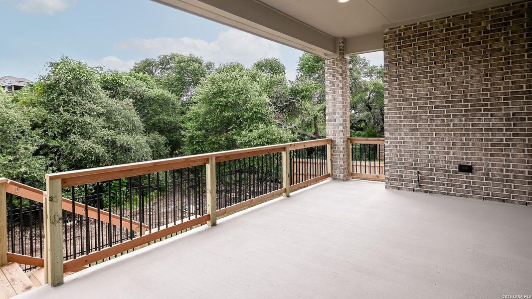 Exterior details and patio area of a home in Johnson Ranch, Bulverde (Image 23).