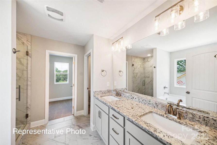 Furnished interior view inside a new home in , Wingate (Image 6).
