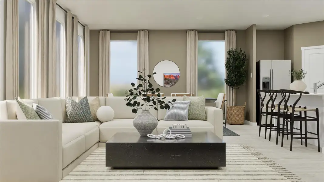 Furnished interior view inside a new home in Waterstone: Classic Collection, Kyle (Image 2).