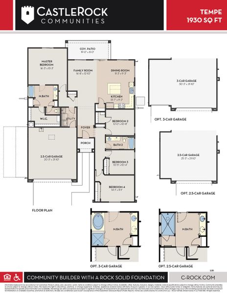 2D floor plan layout of this home in Rancho Mirage, Maricopa, AZ (Image 3).