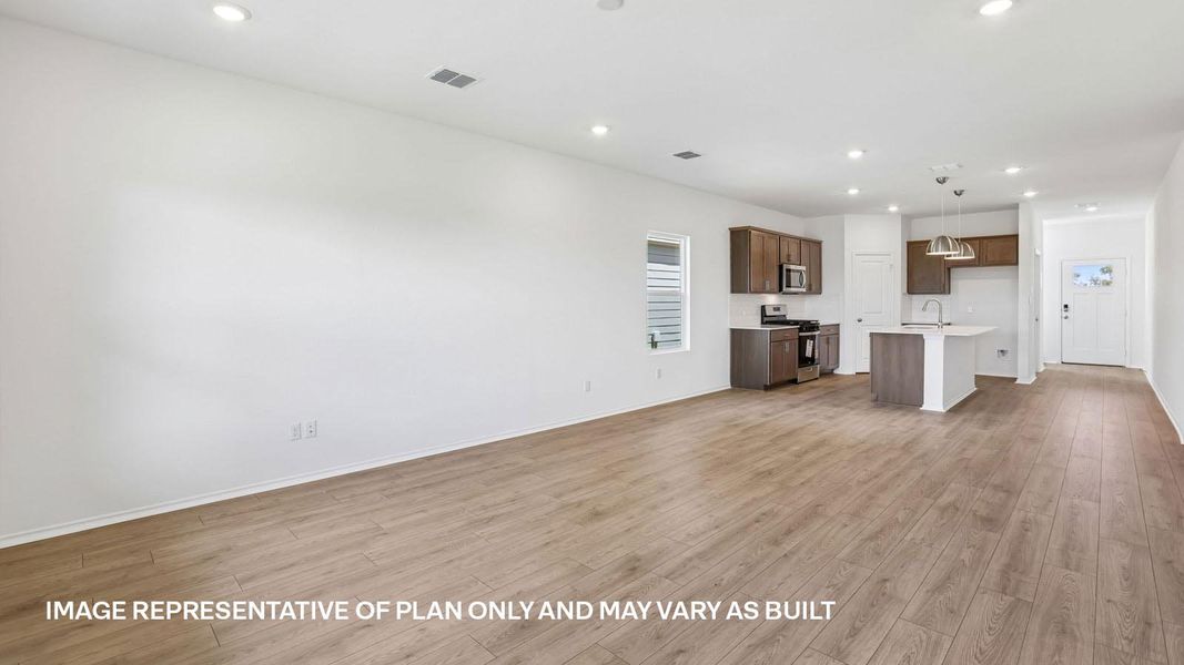 Representative unfurnished interior of a home built from the The Kendall by D.R. Horton in Valverde, Bastrop (Image 16).