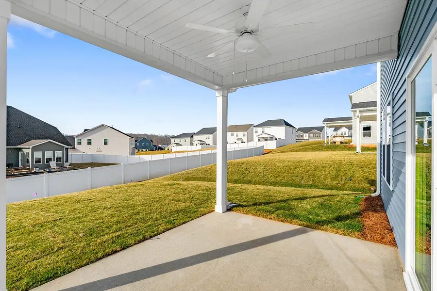 Exterior details and patio area of a home in Hanes Lake, Winston-Salem (Image 3).