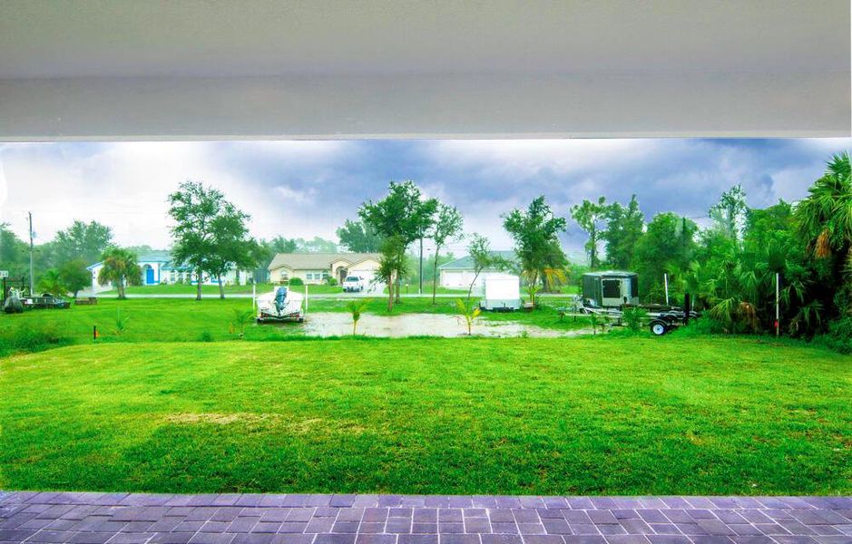 Back View- Backyard patio Back View- Backyard patio