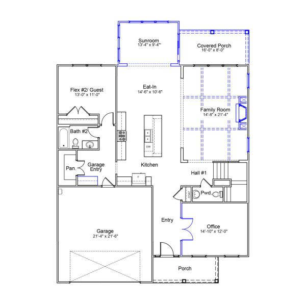 2D floor plan layout of this home in Hendrix Farms, Lexington, SC (Image 3). 2D floor plan layout of this home in Hendrix Farms, Lexington, SC (Image 3).