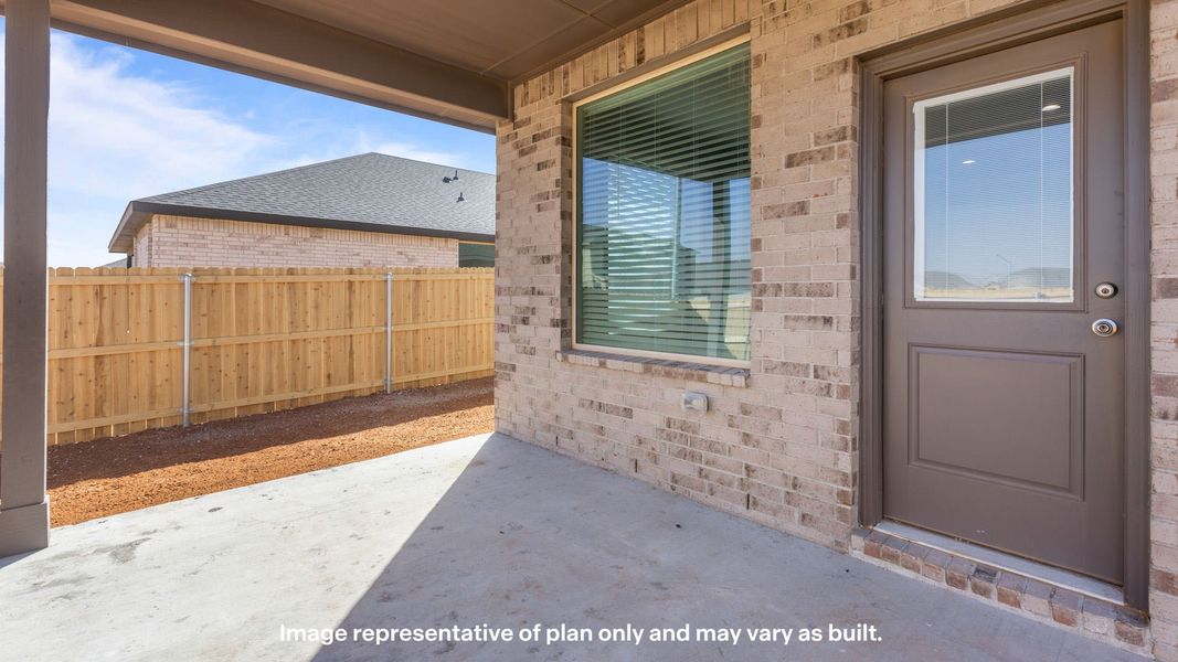 Exterior details and patio area of a home in Homestead at Parks Bell Ranch, Odessa (Image 4).