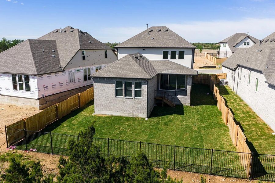 Exterior details and patio area of a home in The Colony - 50', Bastrop (Image 17).