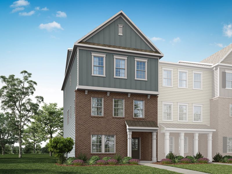 Representative exterior photo of a completed home built from the Nola by Tri Pointe Homes in The Grove at Latta Park, Durham, NC (Image 19).