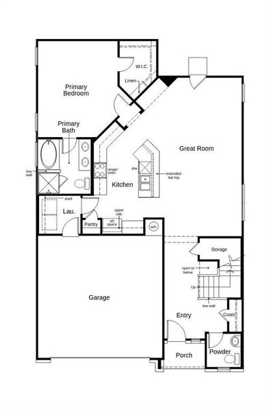 This floor plan features 4 bedrooms, 2 full baths, 1 half bath and over 2,400 square feet of living space.