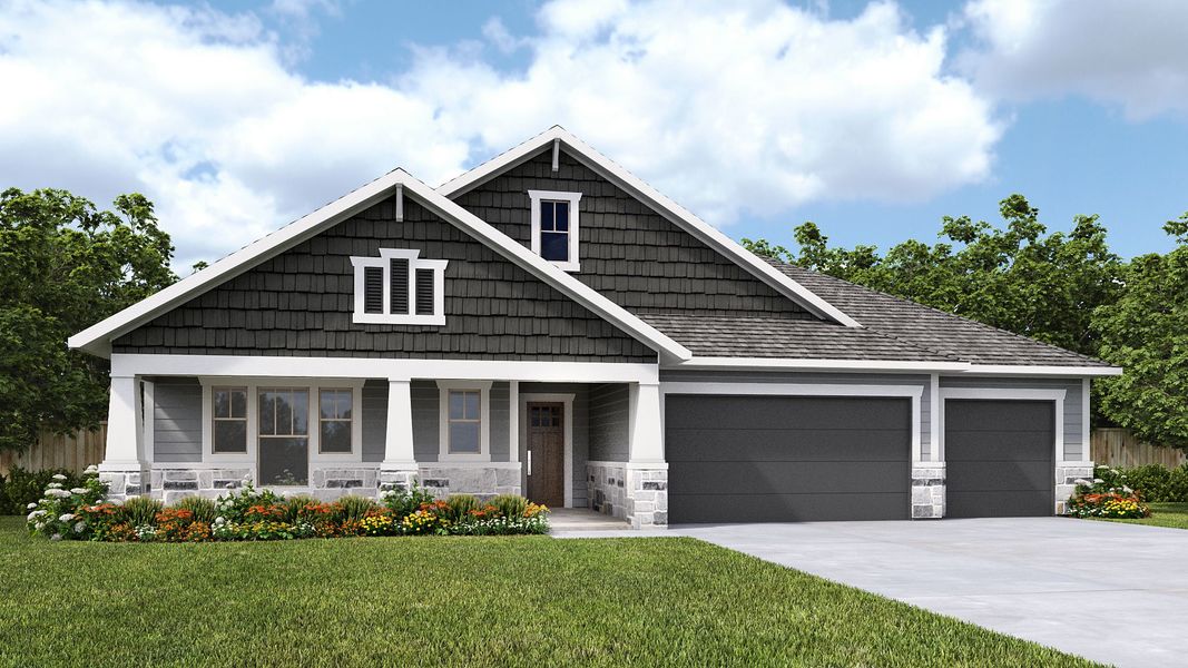 Representative exterior photo of a completed home built from the 3163MC by MasterCraft Builder Group in SilverLeaf, St. Augustine, FL (Image 4).