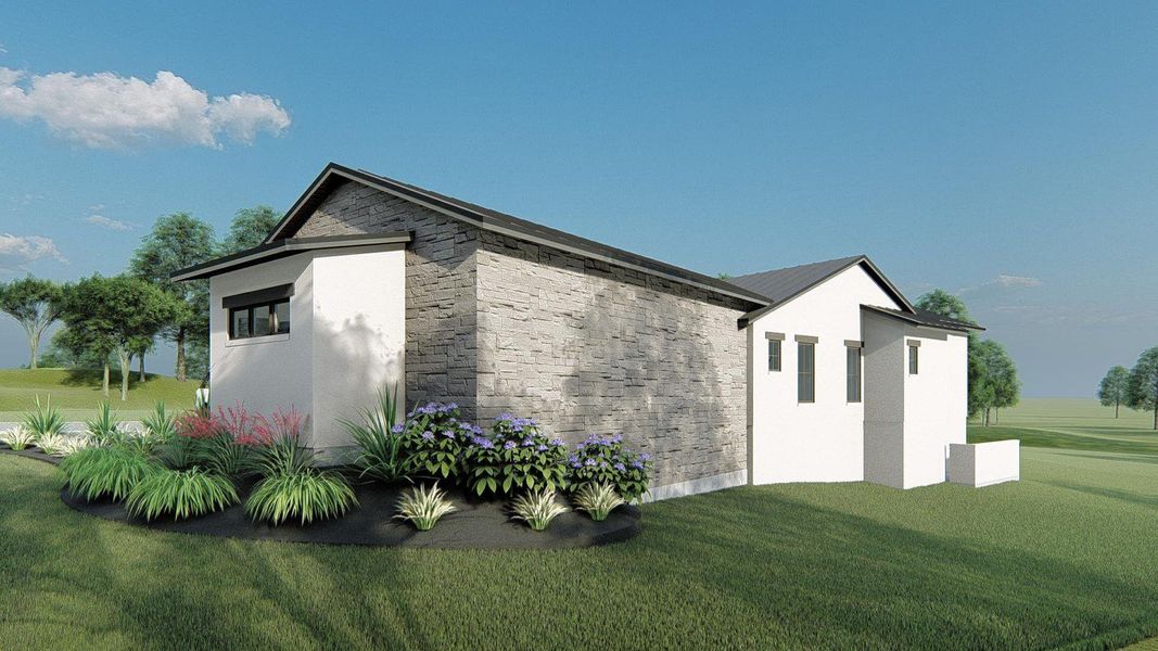 Front exterior of a new home in , Dripping Springs, TX, highlighting curb appeal (Image 5).