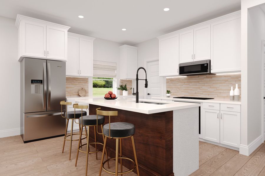 Representative furnished interior of a home built from the Petunia by Beazer Homes in Saratoga, Aubrey (Image 7).