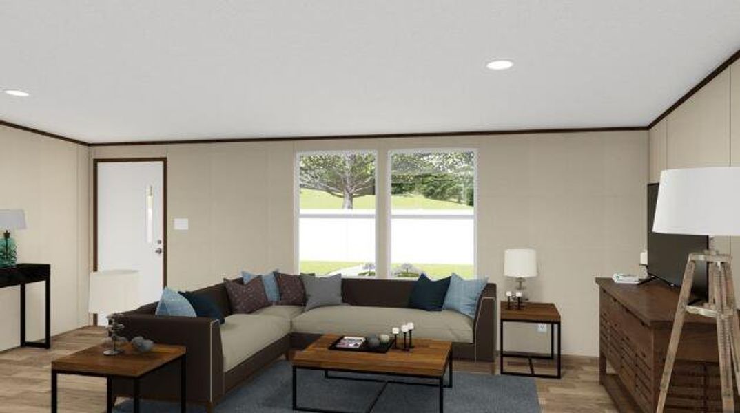 Furnished interior view inside a new home in , Cross (Image 3).