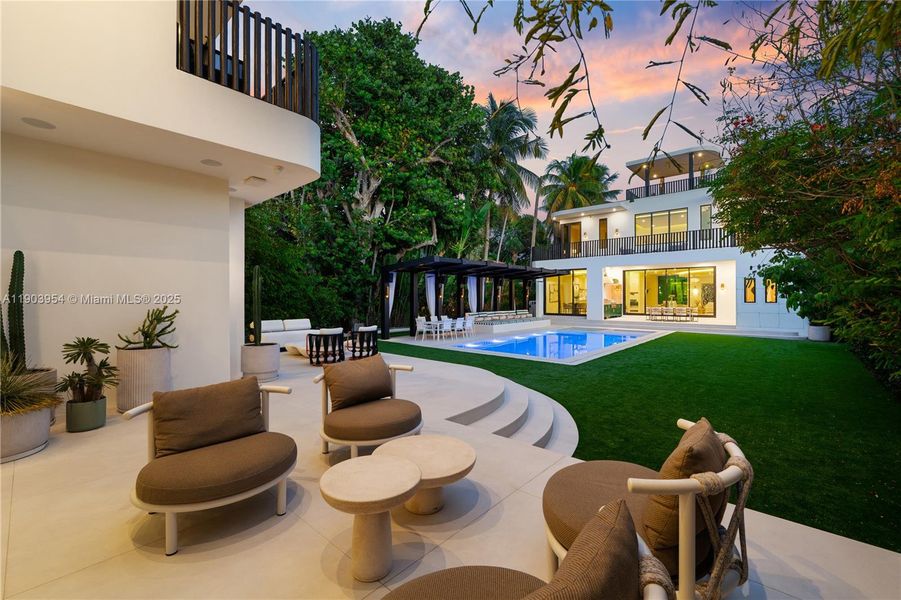 Exterior details and patio area of a home in , Miami Beach (Image 40).
