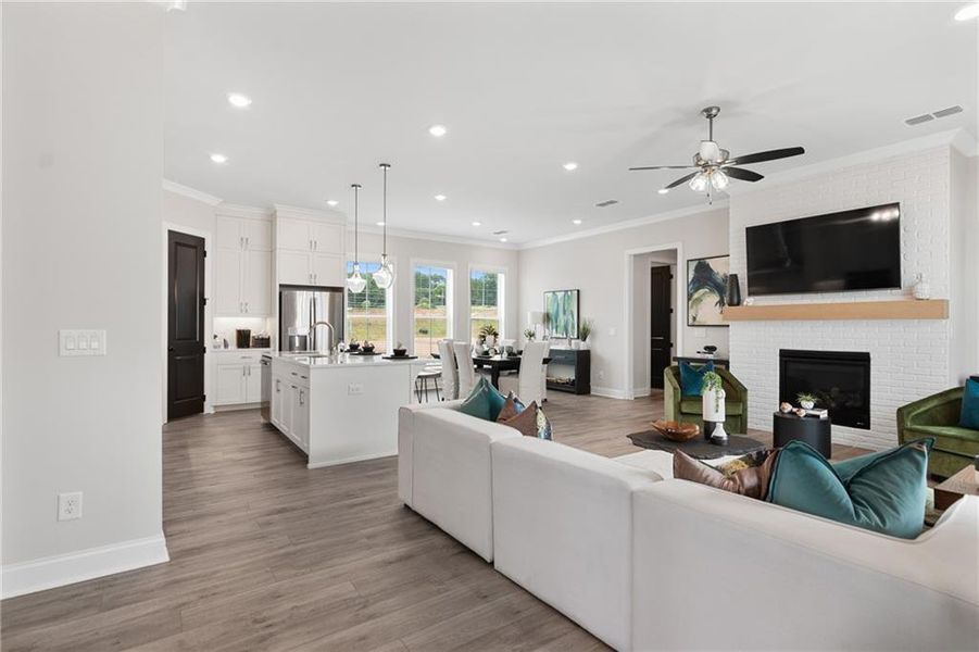 Furnished interior view inside a new home in Promenade at Sawnee Village, Cumming (Image 26). Furnished interior view inside a new home in Promenade at Sawnee Village, Cumming (Image 26).