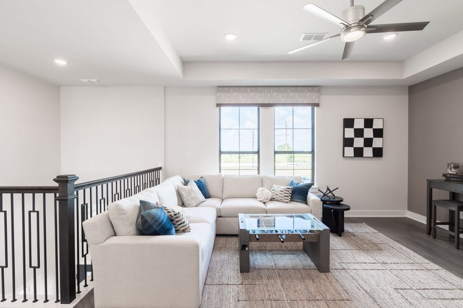Representative furnished interior of a home built from the Bogata by Tri Pointe Homes in Harvest Green, Richmond (Image 87).