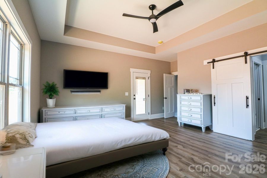 Virtually staged Master bedroom