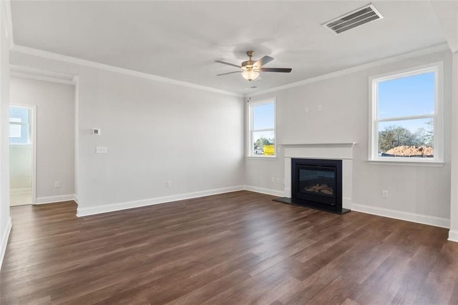 Spacious, unfurnished interior of a new home in Wehunt Meadows, Hoschton (Image 104).