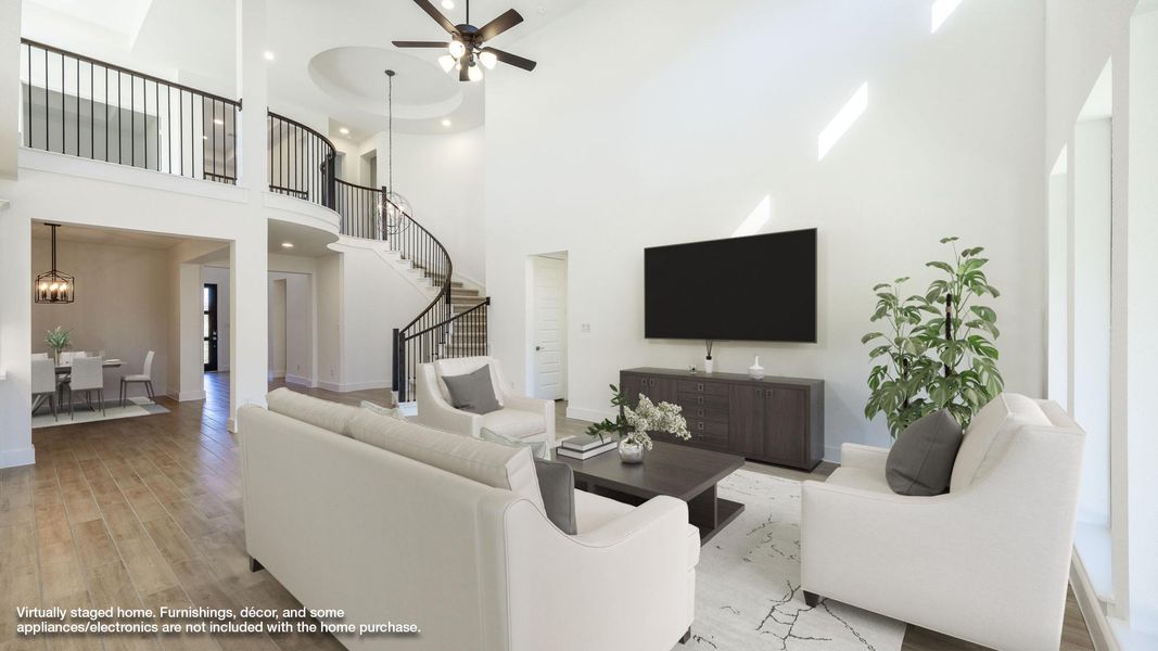 Furnished interior view inside a new home in Parkside On The River 60', Georgetown (Image 6).