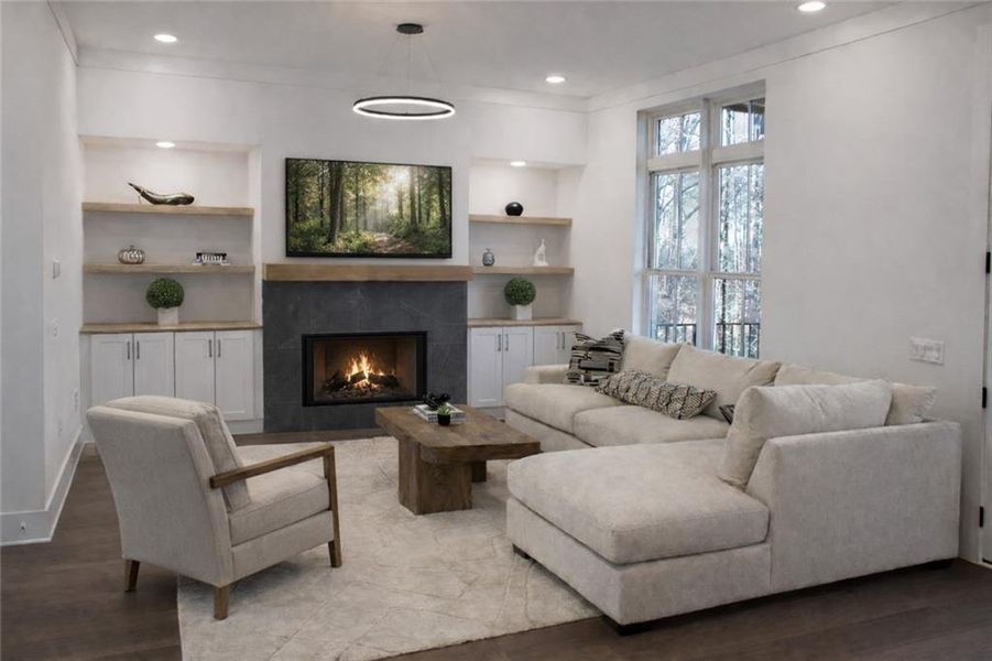 Furnished interior view inside a new home in , Alpharetta (Image 29). Furnished interior view inside a new home in , Alpharetta (Image 29).