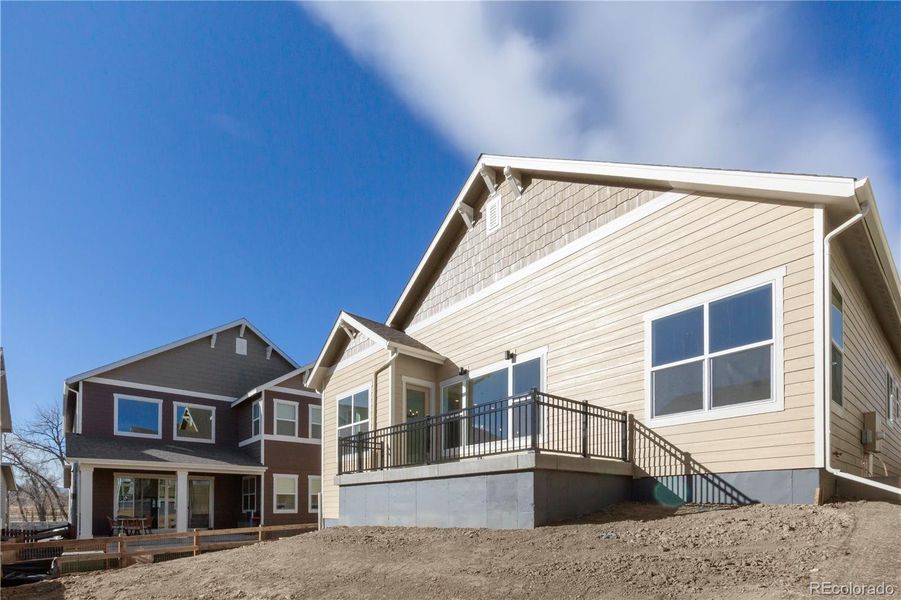Exterior details and patio area of a home in Dillon Pointe - Journey, Broomfield (Image 3).