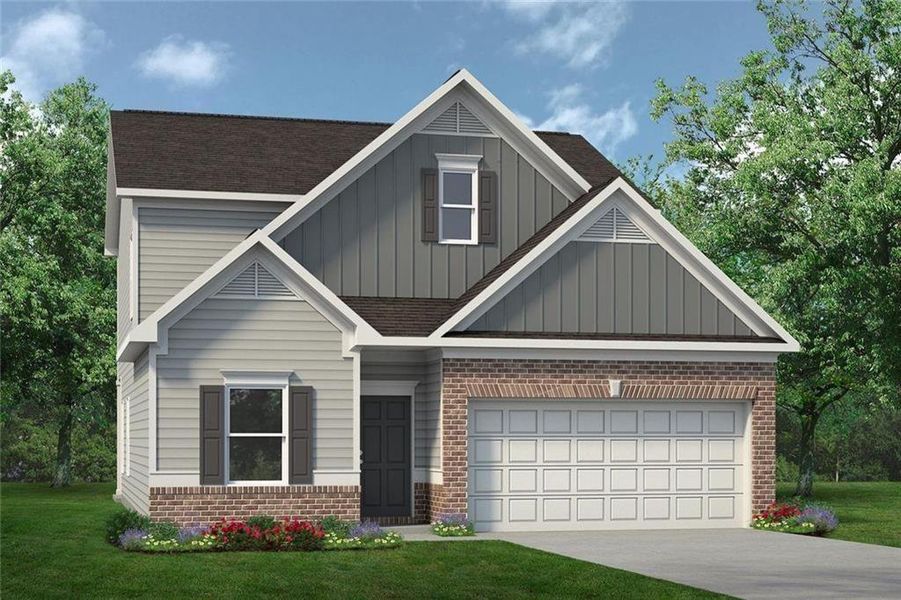 Front exterior of a new home in North Haven, Rome, GA, highlighting curb appeal (Image 1). Front exterior of a new home in North Haven, Rome, GA, highlighting curb appeal (Image 1).