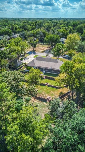 Drone view almost all the property's perimeter