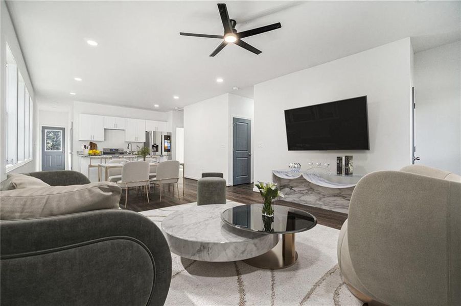 Furnished interior view inside a new home in , Atlanta (Image 10).