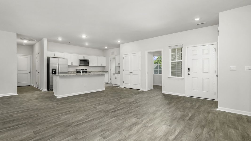 Representative unfurnished interior of a home built from the Dylan by D.R. Horton in Waverly Place, Linwood (Image 23). Representative unfurnished interior of a home built from the Dylan by D.R. Horton in Waverly Place, Linwood (Image 23).
