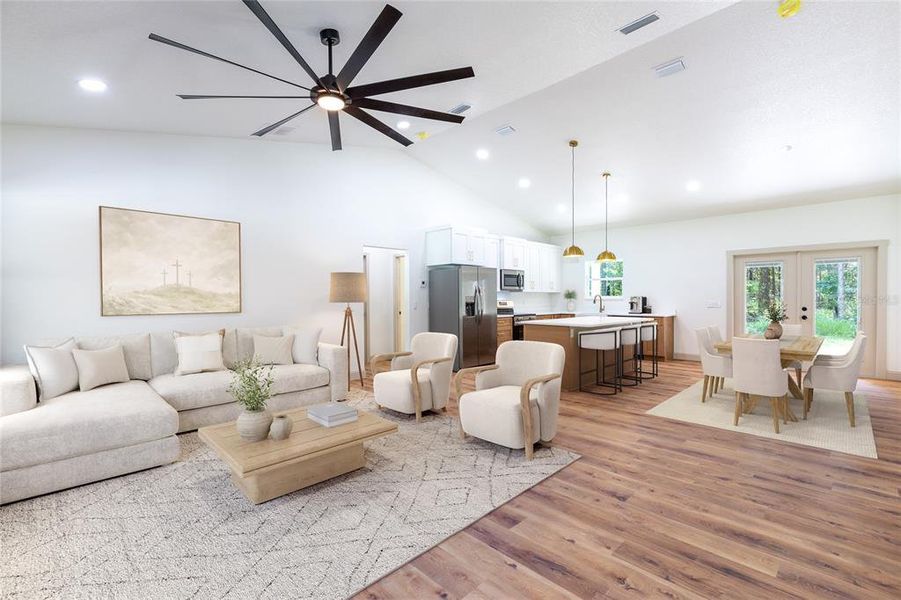 Furnished interior view inside a new home in , Raiford (Image 7).