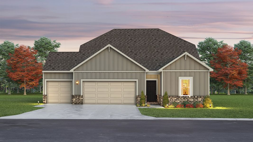 Craftsman 1 with 3-Car Garage (R3)