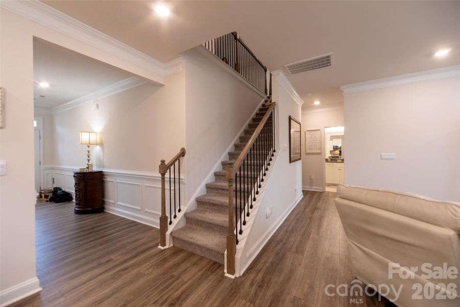 Staircase leads to the upper level.