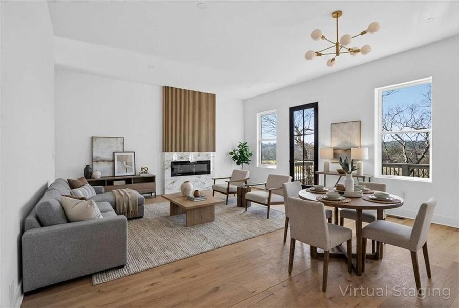 Furnished interior view inside a new home in , Canton (Image 8).