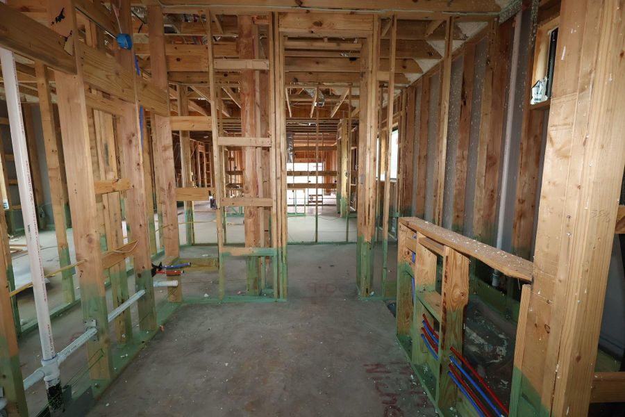In-progress construction of a new home in Sienna - Grove Collection, Missouri City, TX (Image 10).