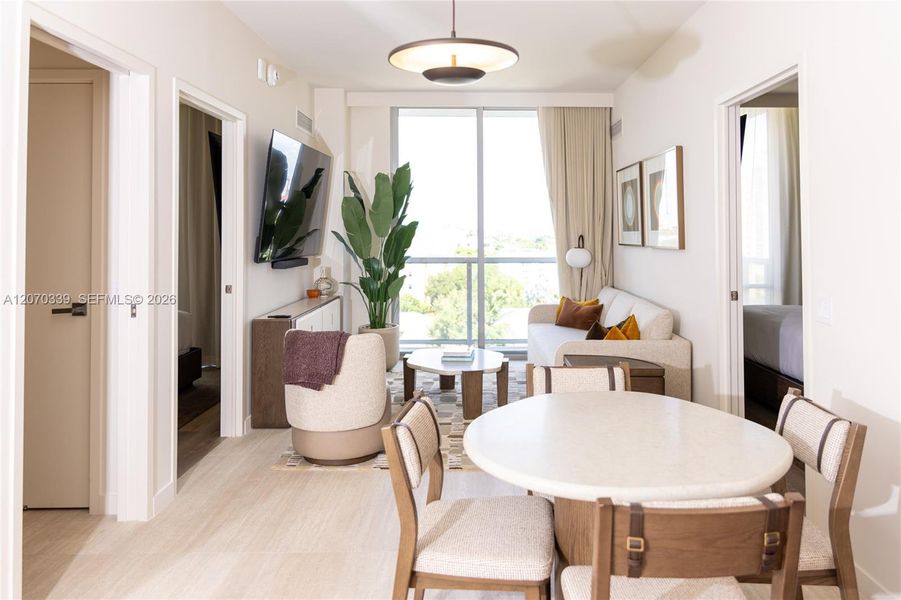Furnished interior view inside a new home in , Miami (Image 14). Furnished interior view inside a new home in , Miami (Image 14).