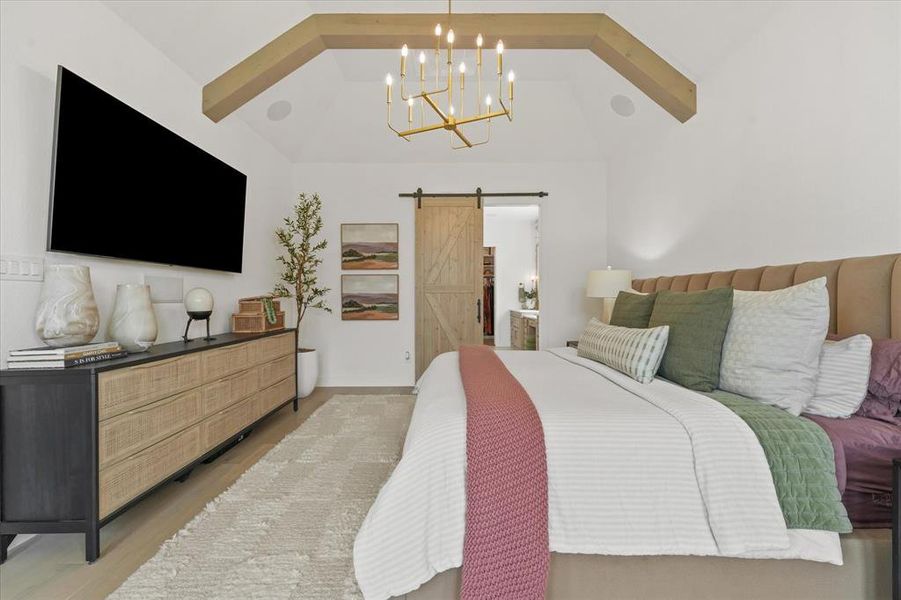 Furnished interior view inside a new home in Star Trail, Prosper (Image 33).