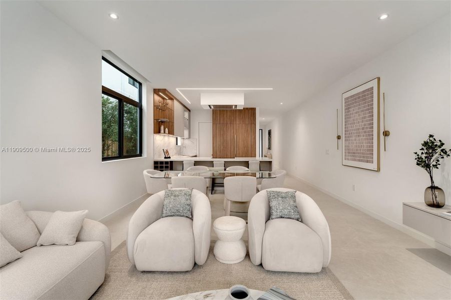 Furnished interior view inside a new home in , Miami (Image 15). Furnished interior view inside a new home in , Miami (Image 15).