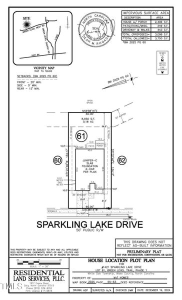 GLT 61 Juniper C plot plan