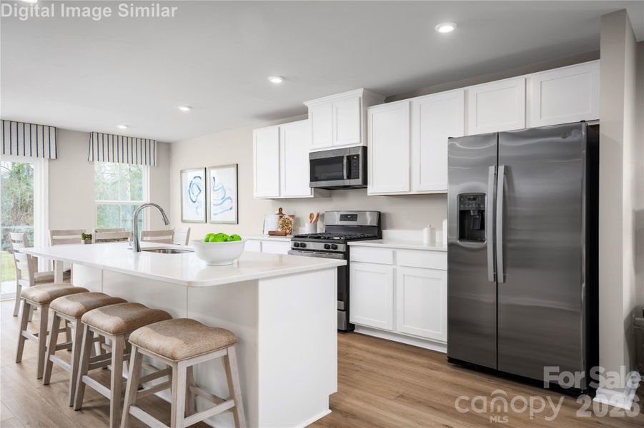 Beautiful Kitchen with GE Appliances Included.